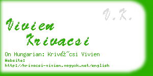 vivien krivacsi business card